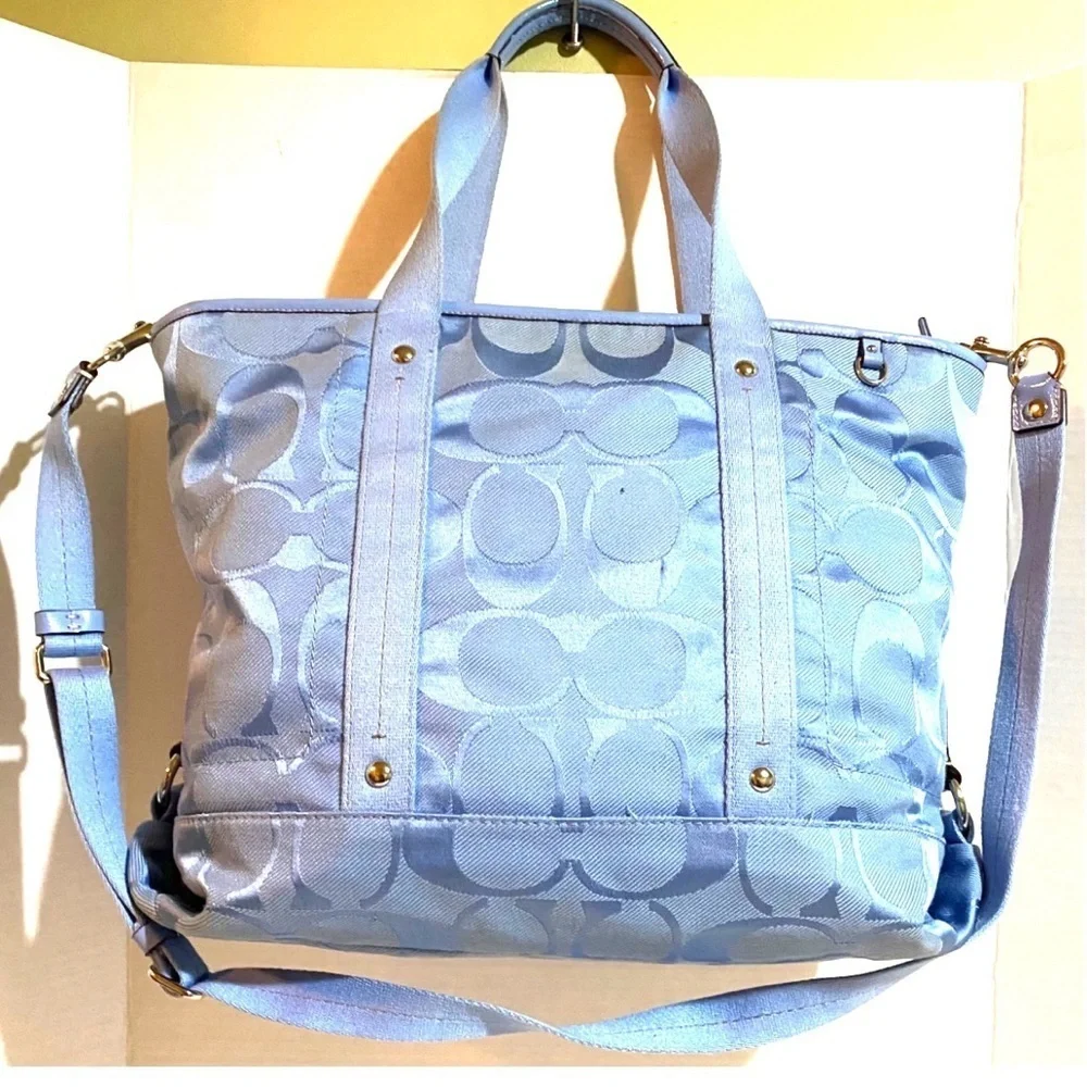 Coach CC signature print canvas satchel handbag